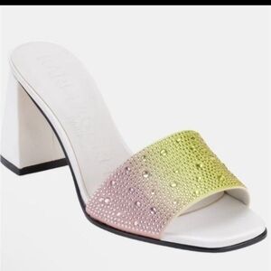 Karl Lagerfeld Paris Pera women's Rhinestone slides sandals FINAL CLEARance